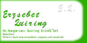 erzsebet quiring business card